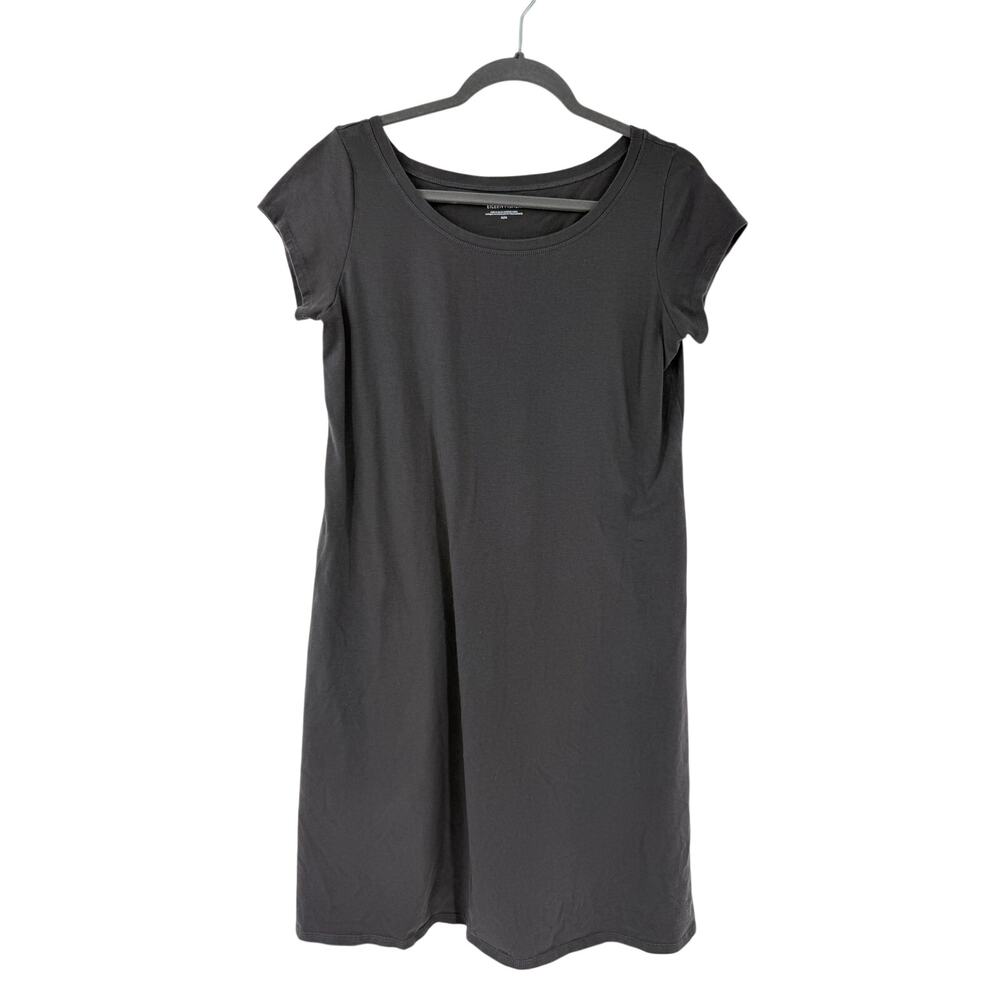 Eileen Fisher Womens T-Shirt Dress Size M Gray Organic Cotton Relaxed Fit